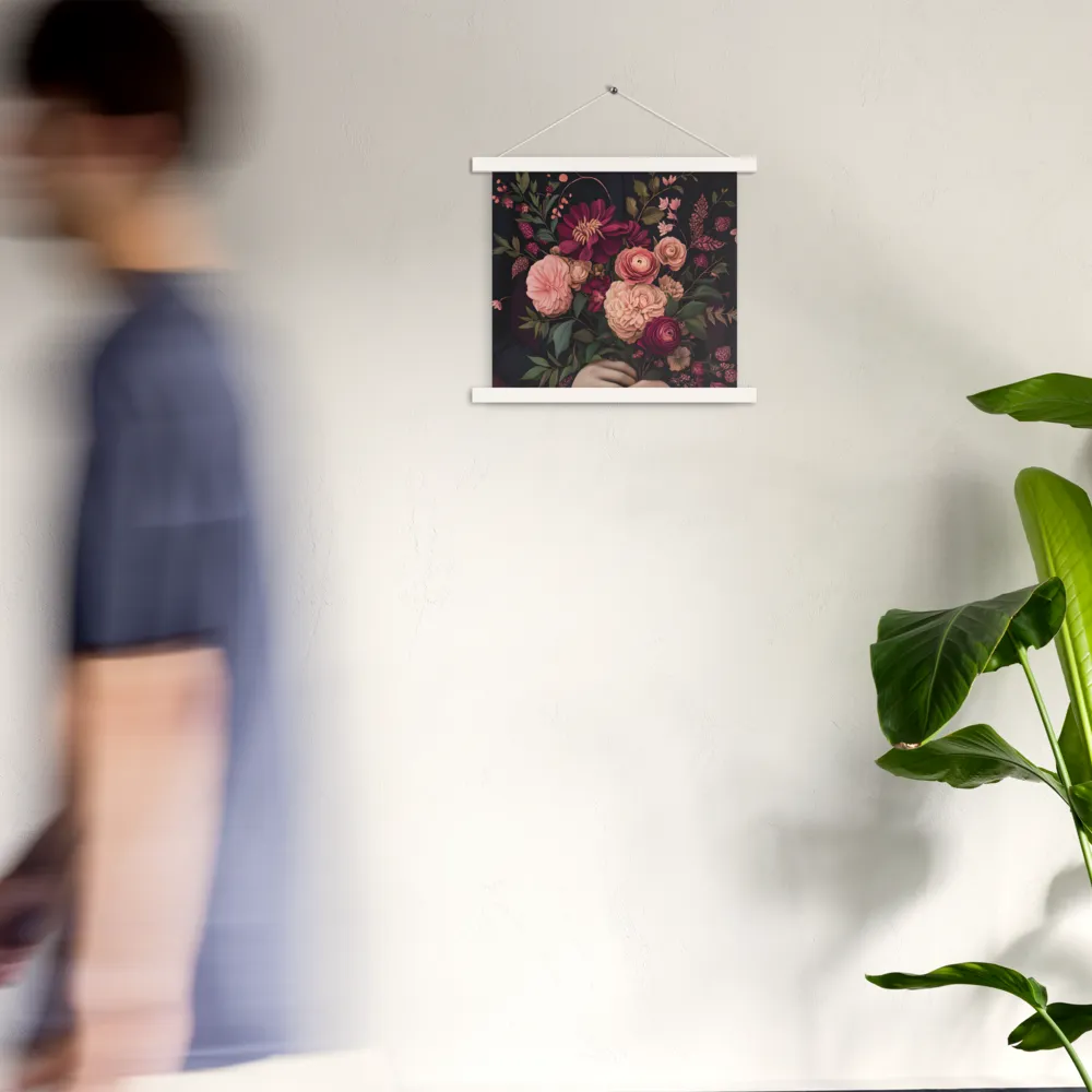 Botanical Elegance | Poster With White Wood Hanger | 14″×14″