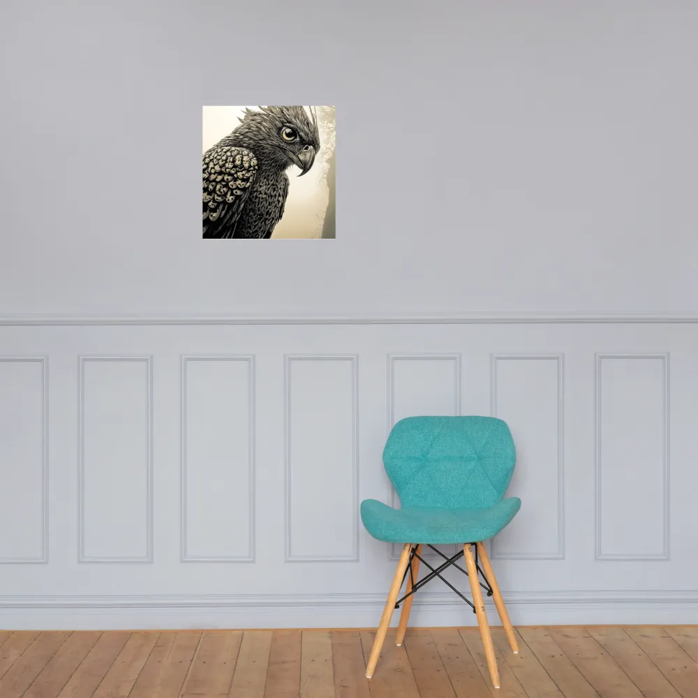 Majestic Owl in Detail | Poster | 16″×16″