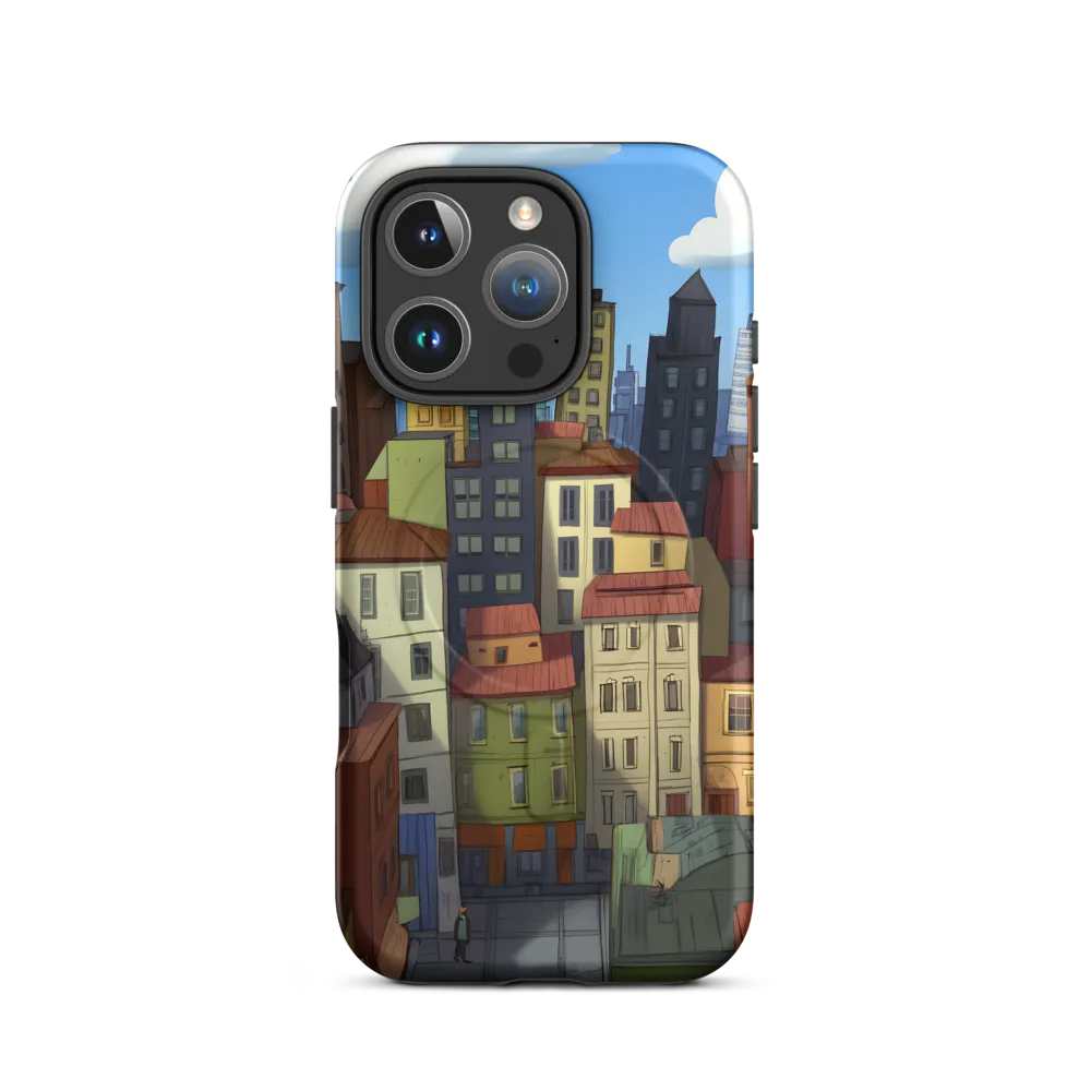 Urban Symphony: A Colorful Cityscape | Phone Case |  16 Pro | MagSafe® Tough Case | Matte