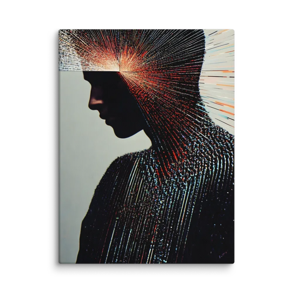 Radiant Reflection: An Abstract Journey of Thought | Canvas | 18″×24″