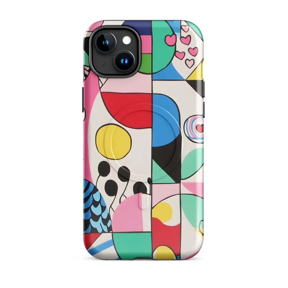Dynamic Interplay of Shapes | Phone Case |  15 Plus | MagSafe® Tough Case | Glossy