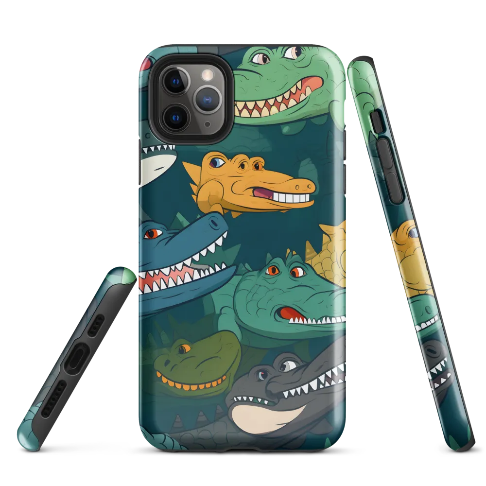 Cheerful Crocodilian Parade | Phone Case |  11 Pro Max | Tough Case | Glossy