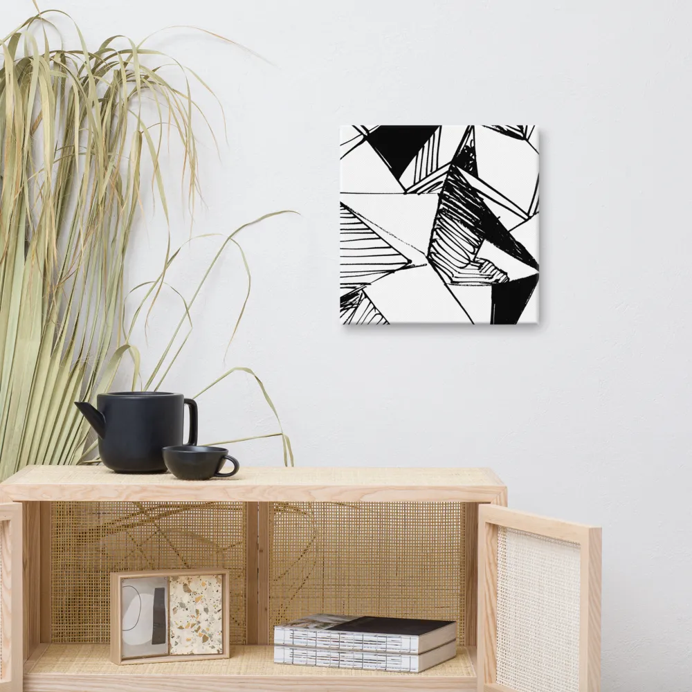 Dynamic Geometry in Ink | Canvas | 16″×16″