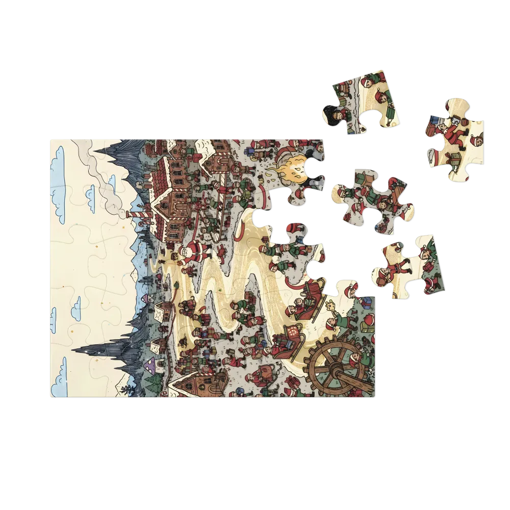 Santa's Workshop 
 Jigsaw Puzzle in Tin Box