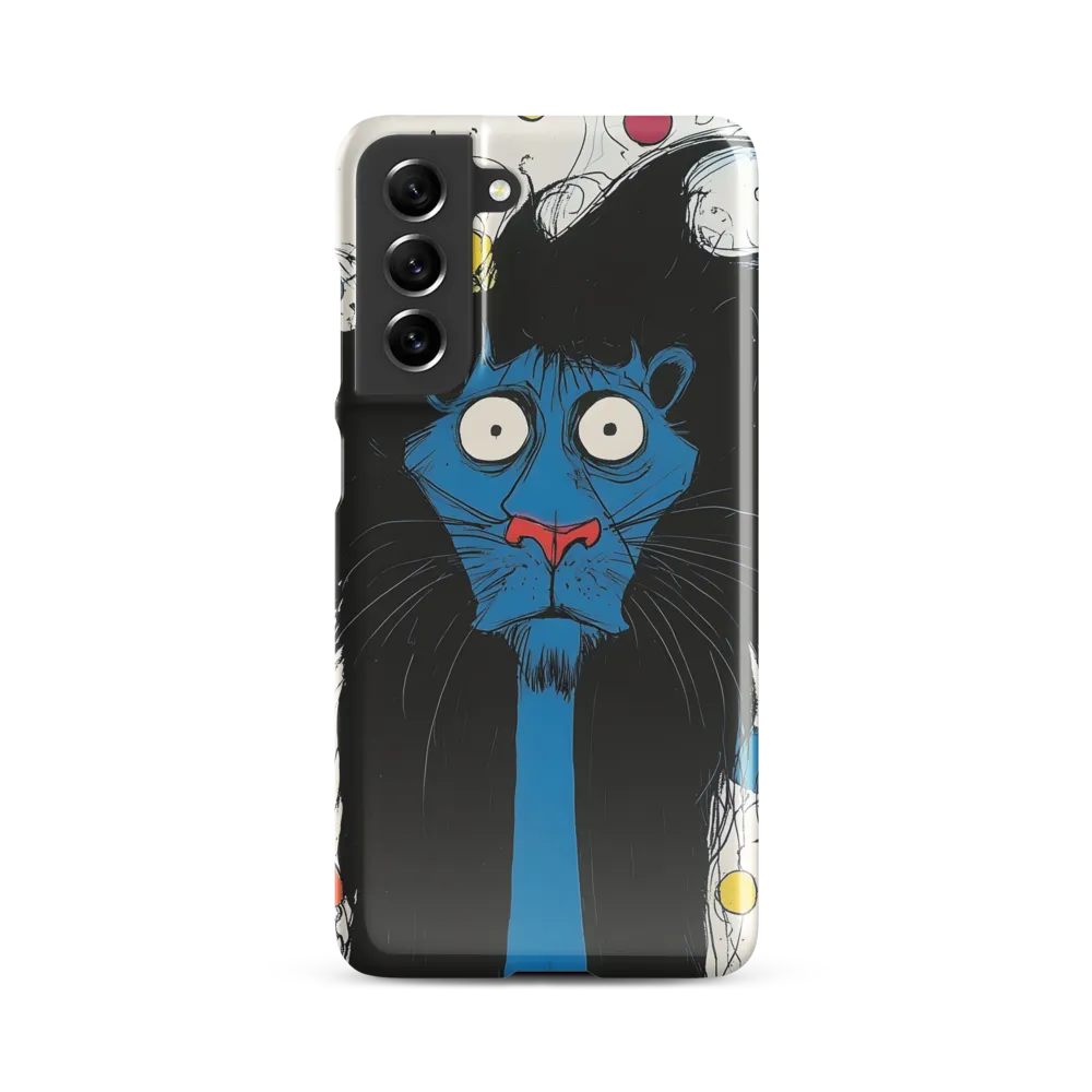 Whimsical Blue Lion