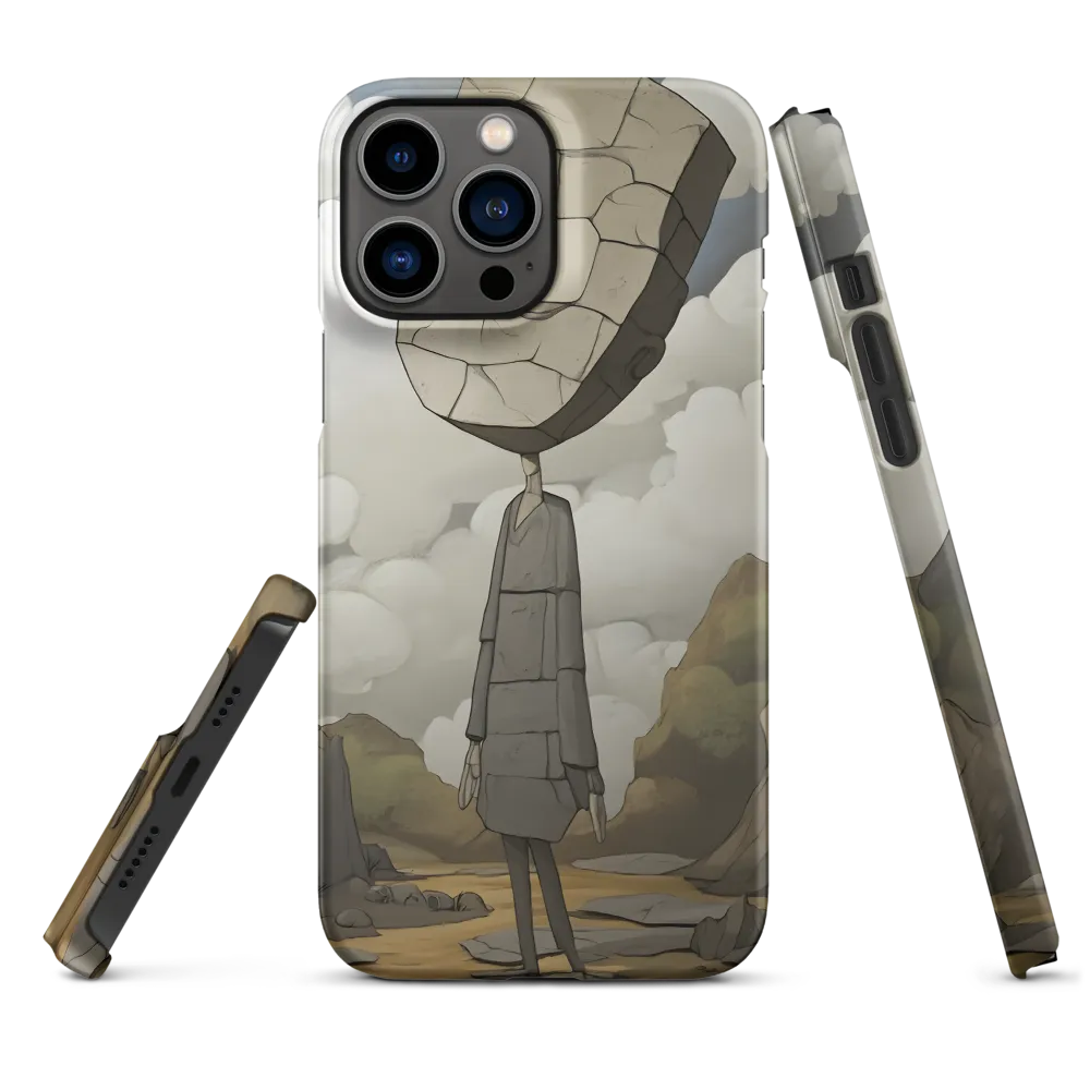 Whimsical Stone Figure in a Rocky Landscape | Phone Case |  13 Pro Max | Snap Case | Matte