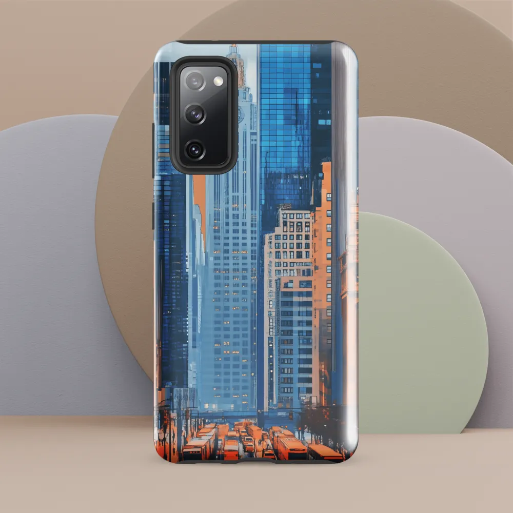 Urban Symphony in Blue and Orange
