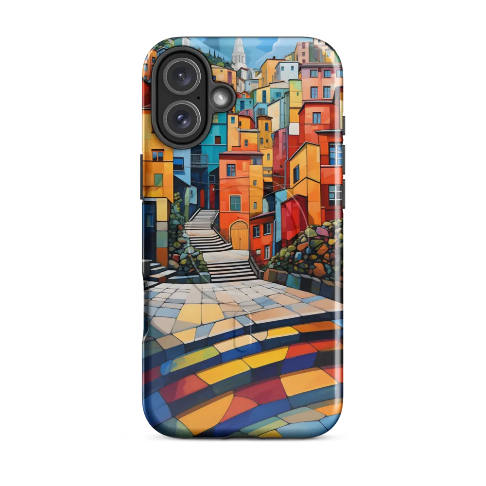 Vibrant Village: A Cubist Journey