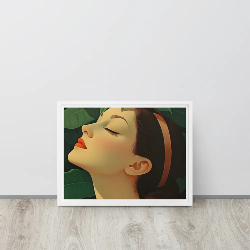 Serenity in Bloom | Canvas with White Frame | 12″×16″