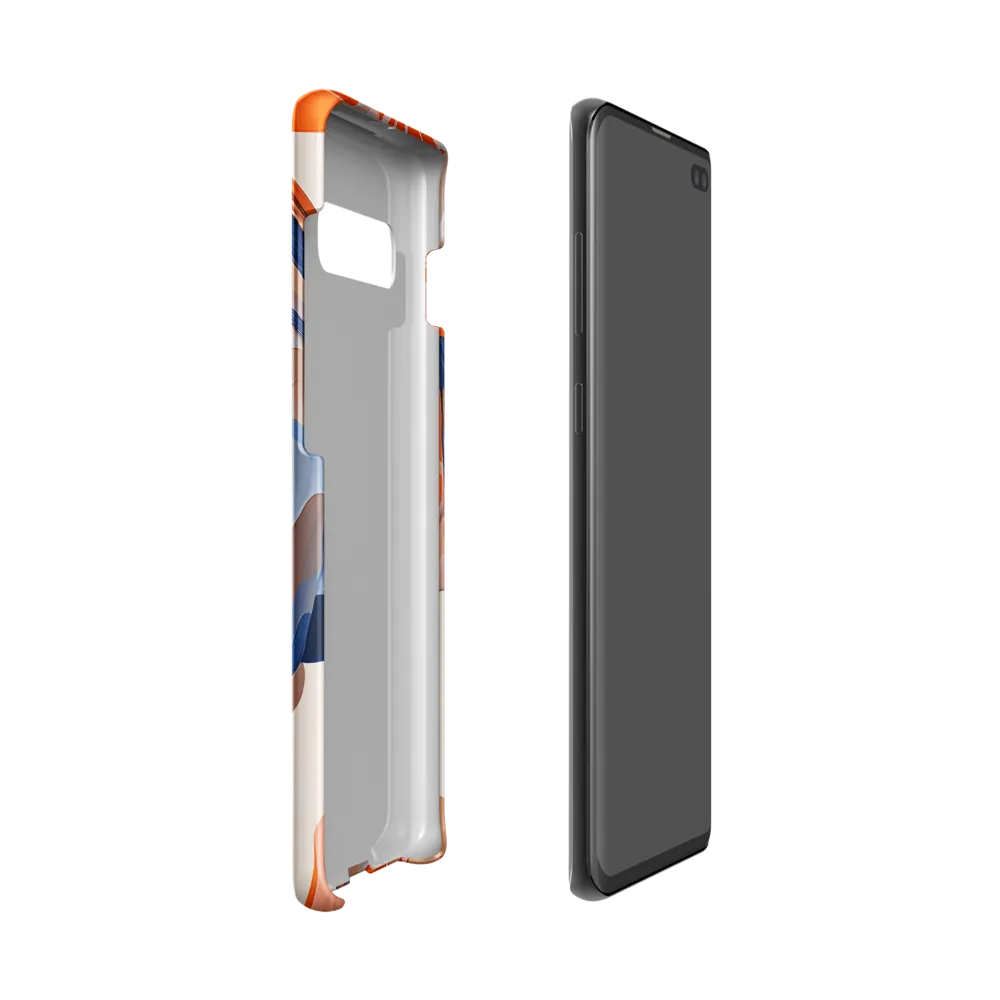 Chromatic Veils — Portrait in Orange and Blue