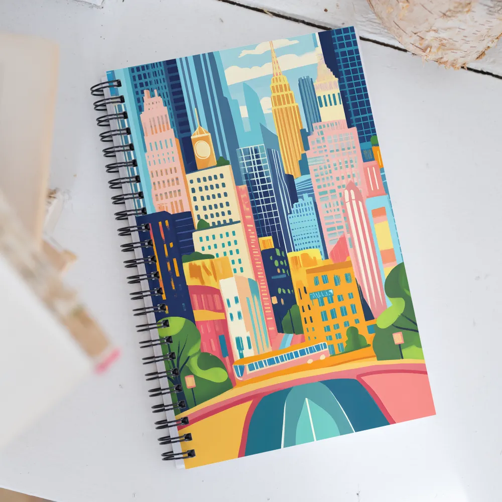 Energetic Cityscape | Spiral Notebook