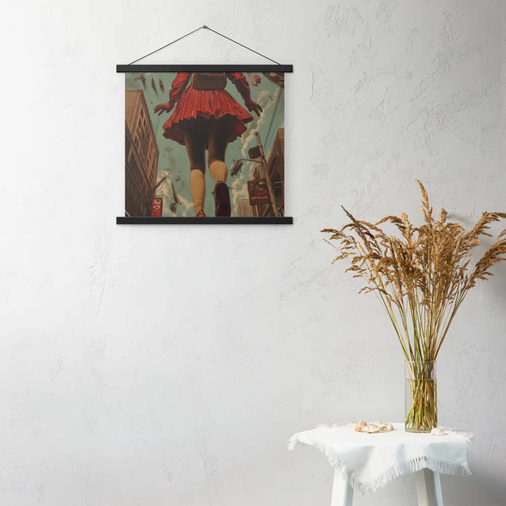 Flight of the Urban Dreamer | Poster With Black Wood Hanger | 18″×18″