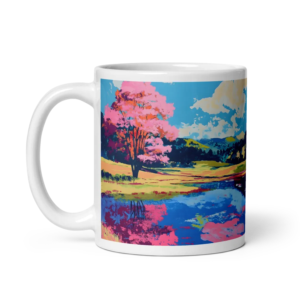 Reflections of a Pink Dreamscape | Mug with White inside | 11 oz