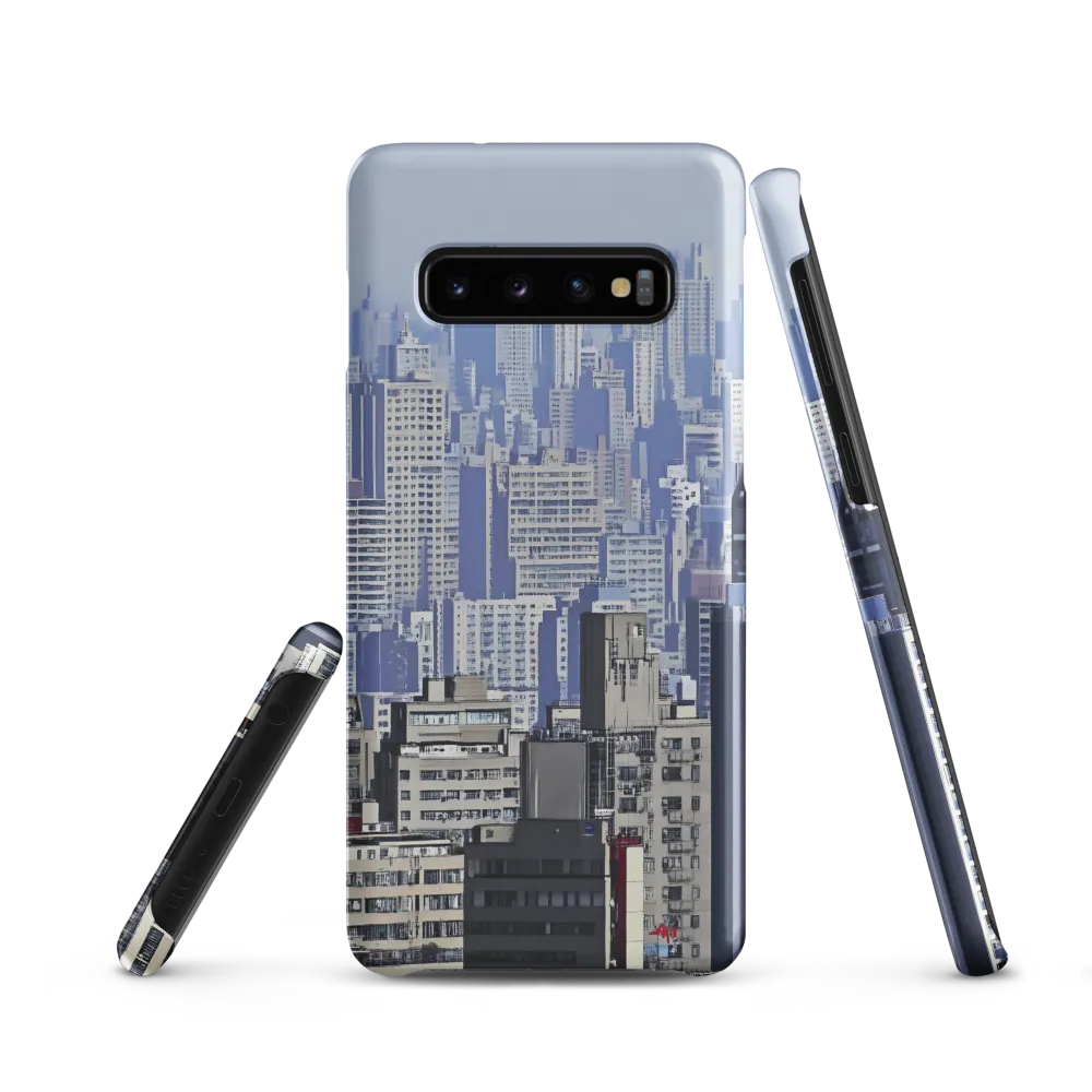 Urban Symphony: A Cityscape in Blues and Grays