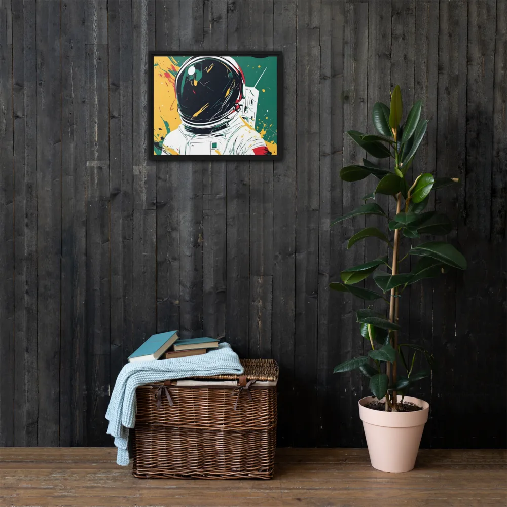 Galactic Explorer: A Modern Odyssey | Canvas with Black Frame | 16″×20″