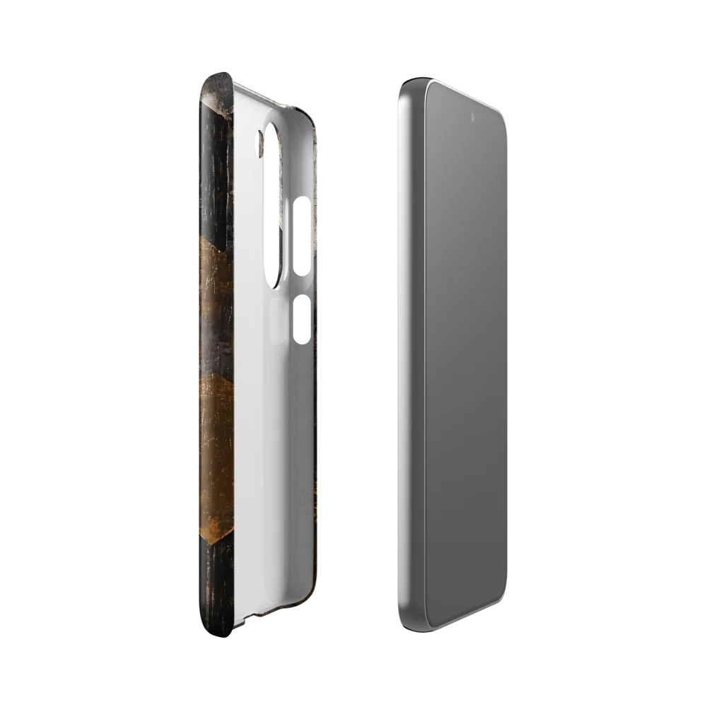 Geometric Harmony in Gold and Black | Phone Case |  S23 | Snap Case | Glossy