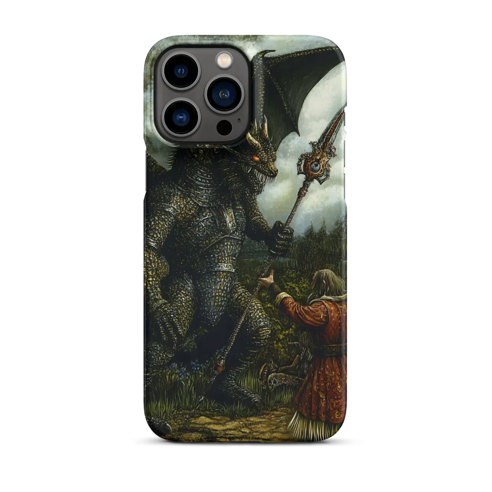 The Confrontation: Dragon vs. Wizard | Phone Case |  13 Pro Max | Snap Case | Matte