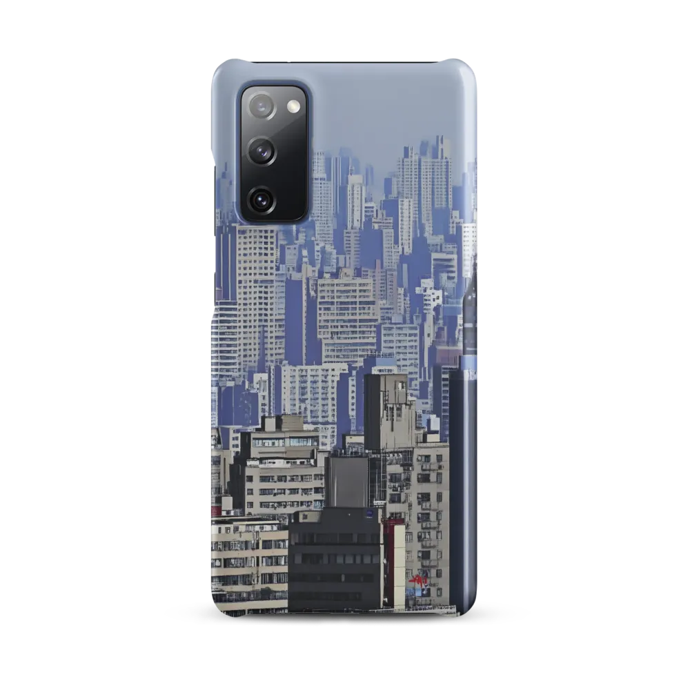 Urban Symphony: A Cityscape in Blues and Grays