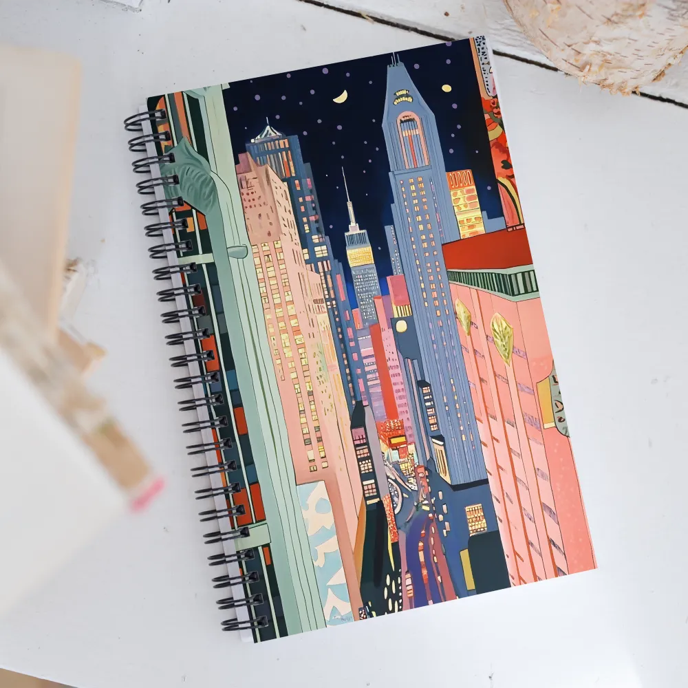 Urban Dreamscape: A Pop Art Night | Spiral Notebook