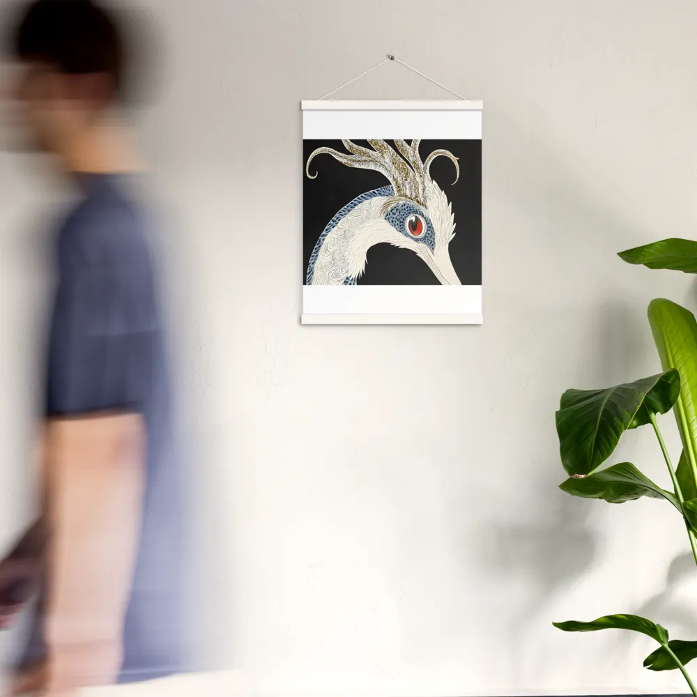 Elegance of the Majestic Peacock | Poster With White Wood Hanger | 16″×20″