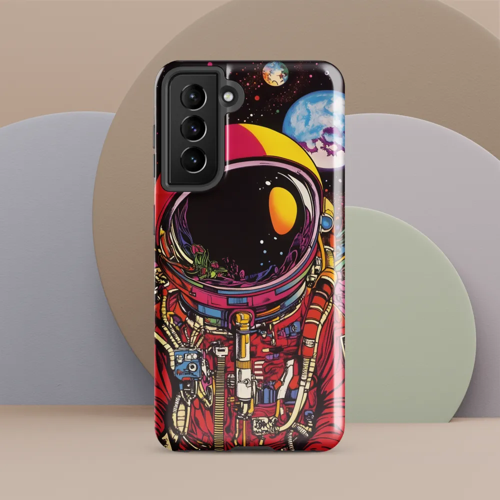 Cosmic Journey: An Astronaut's Exploration | Phone Case |  S21 | Tough Case | Glossy