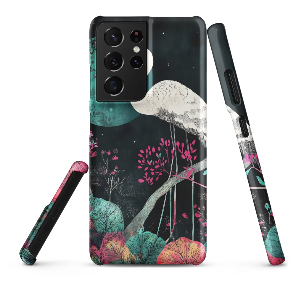 Ethereal Presence: Heron in a Floral Dreamscape
