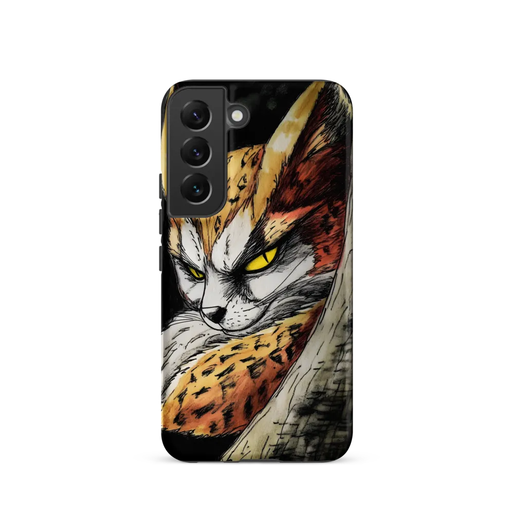 Fierce Gaze of the Wild Cat