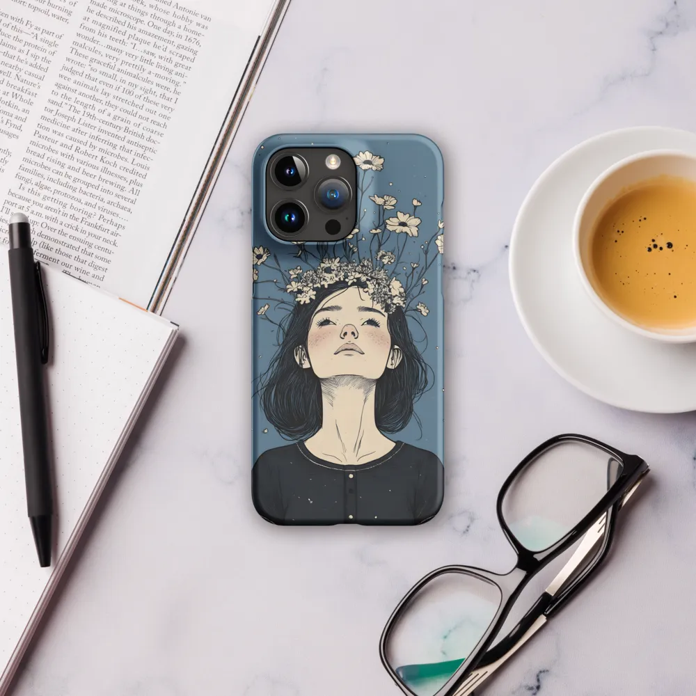 Floral Serenity: A Portrait of Tranquility | Phone Case |  15 Pro Max | Snap Case | Matte