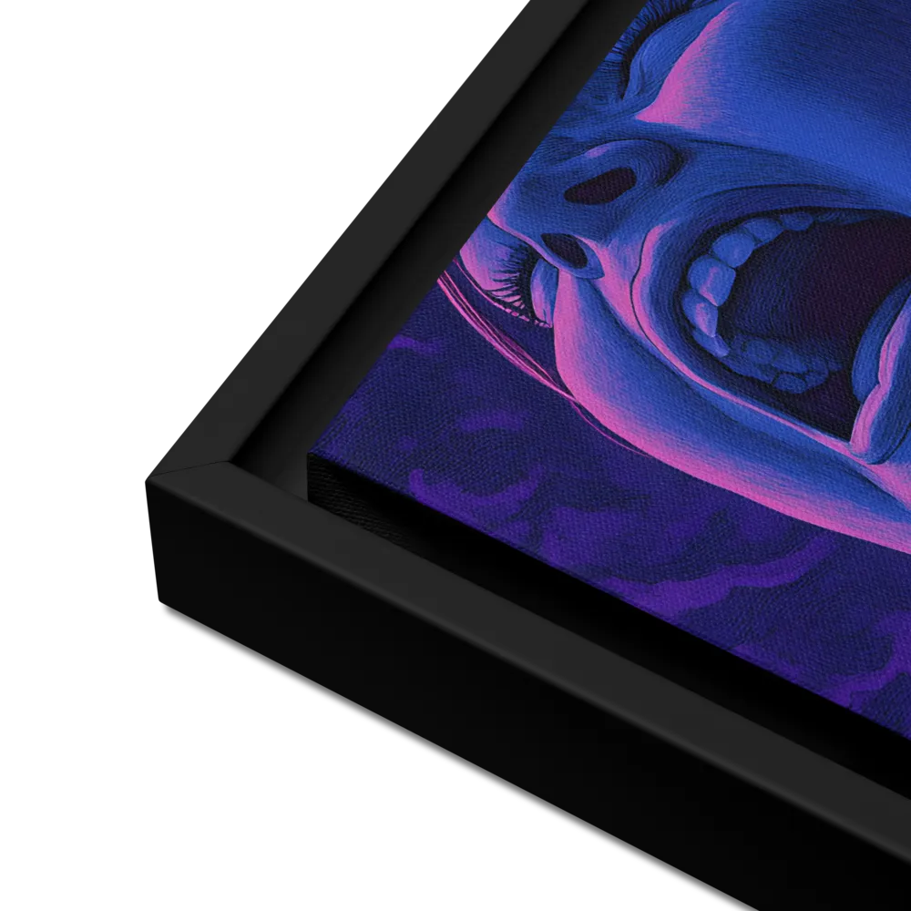 Echoes of Anguish | Canvas with Black Frame | 16″×16″