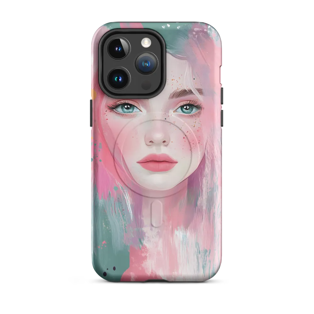 Dreamy Serenity: A Contemporary Portrait | Phone Case |  14 Pro Max | MagSafe® Tough Case | Matte