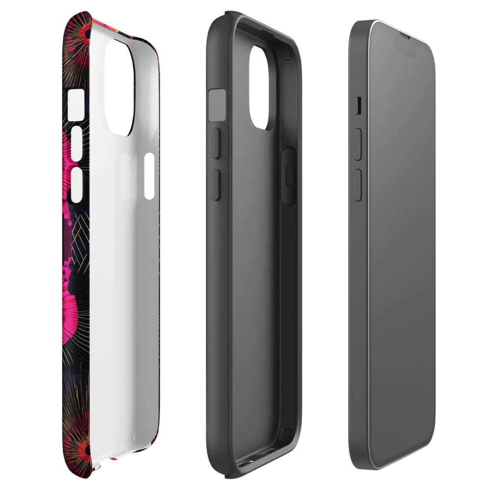 Dynamic Geometric Symphony | Phone Case |  14 Plus | Tough Case | Glossy