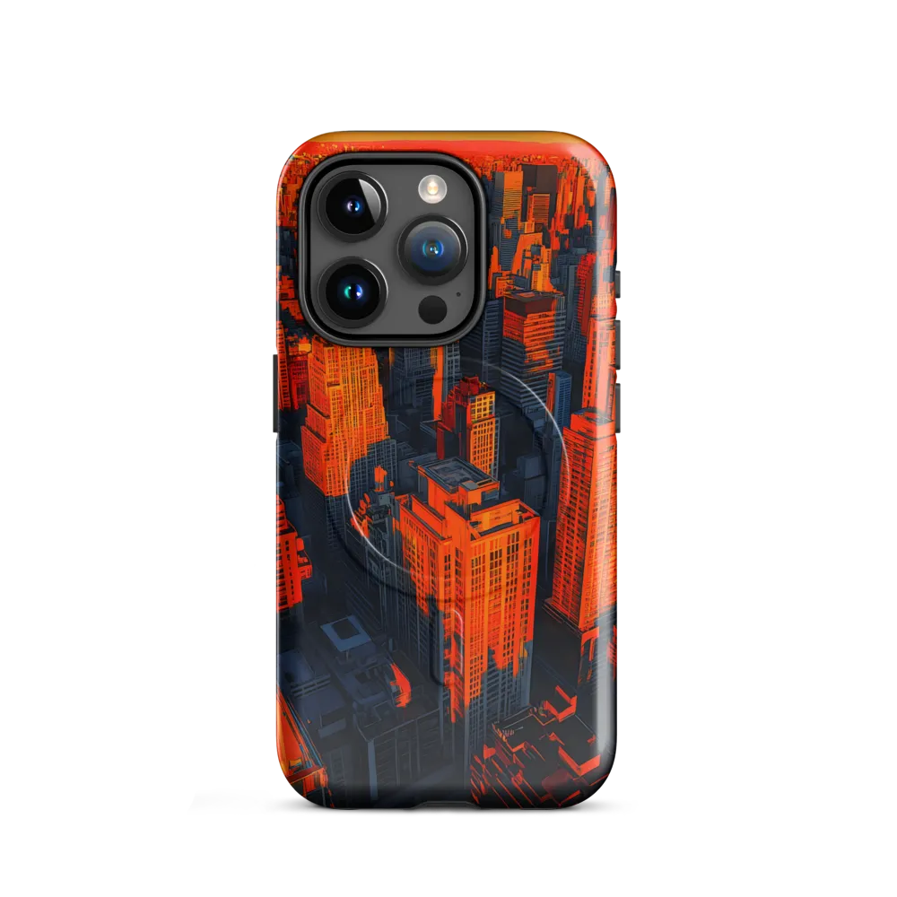 Urban Dawn: A Digital Ode to Skyscrapers | Phone Case |  15 Pro | MagSafe® Tough Case | Glossy