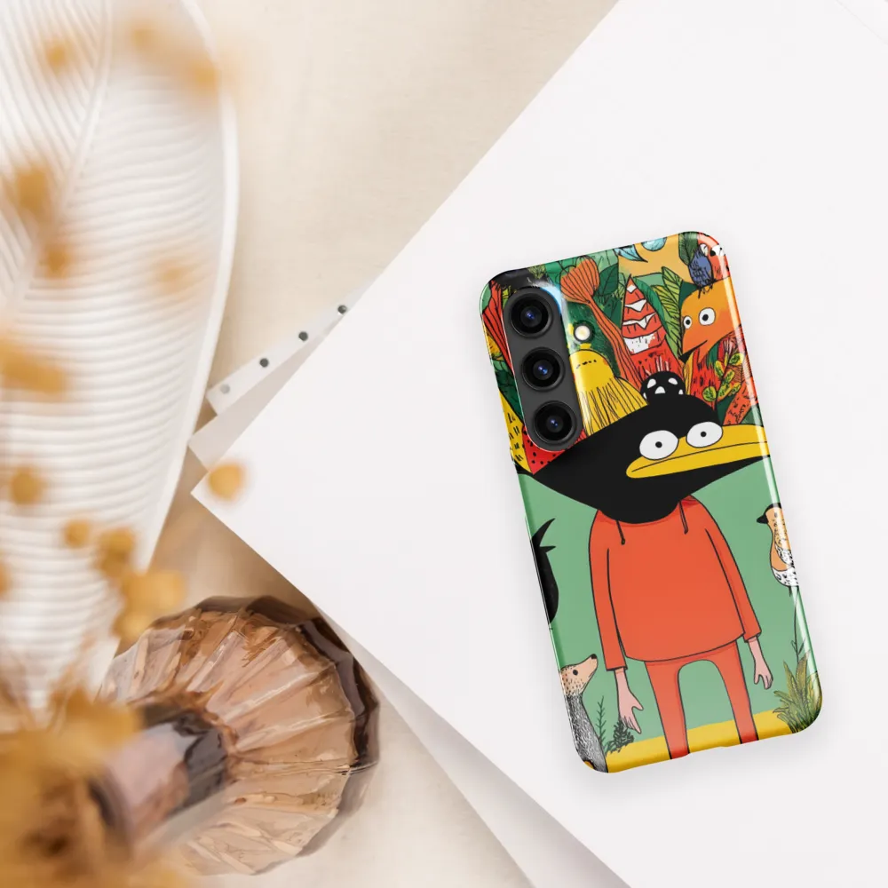 Whimsical Encounter in a Colorful Jungle
