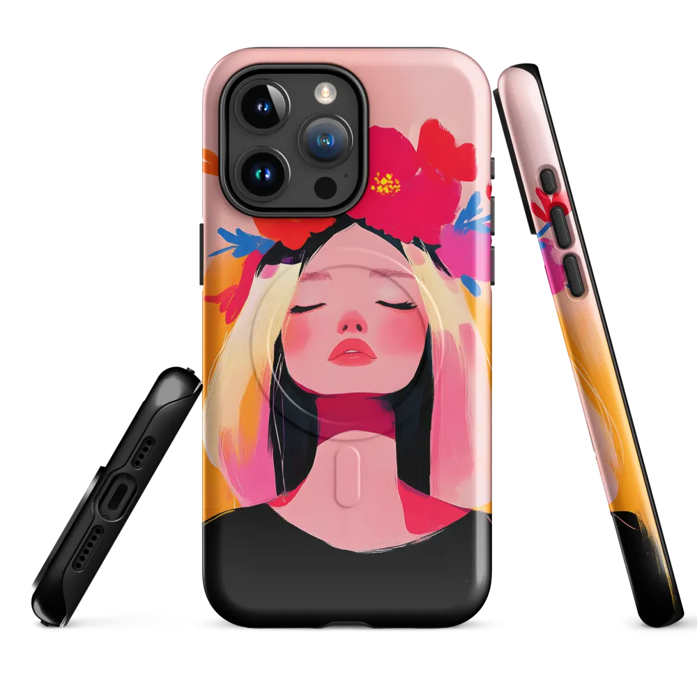 Floral Serenity | Phone Case |  15 Pro Max | MagSafe® Tough Case | Glossy