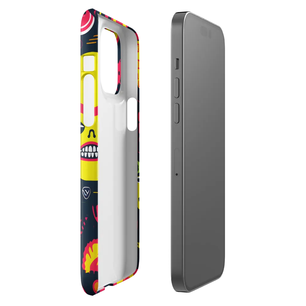 Neon Revelry: A Quirky Exploration of Modern Pop Art | Phone Case |  14 Pro Max | Snap Case | Glossy