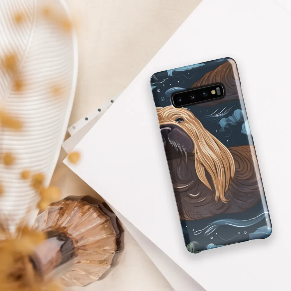 Whimsical Walruses in Deep Blue