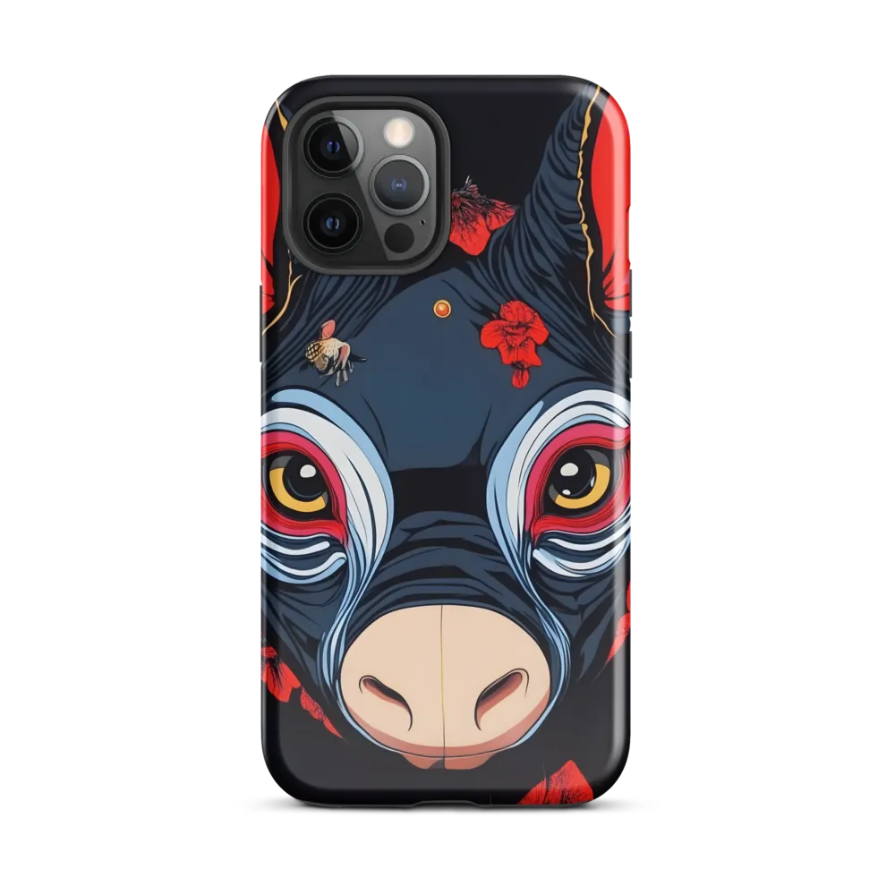Mystical Bull with Floral Motifs