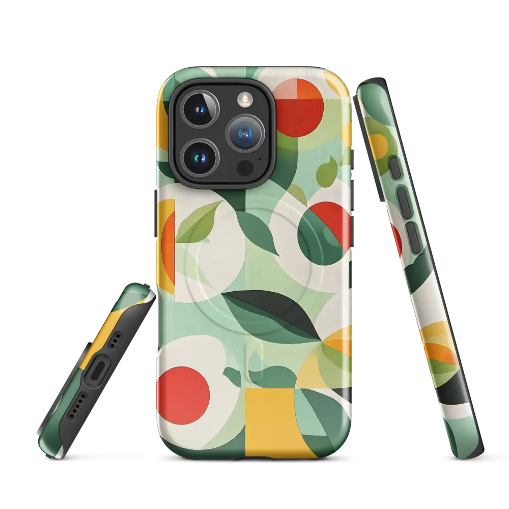 Harmony in Shapes: A Playful Abstract Design | Phone Case |  16 Pro | MagSafe® Tough Case | Glossy