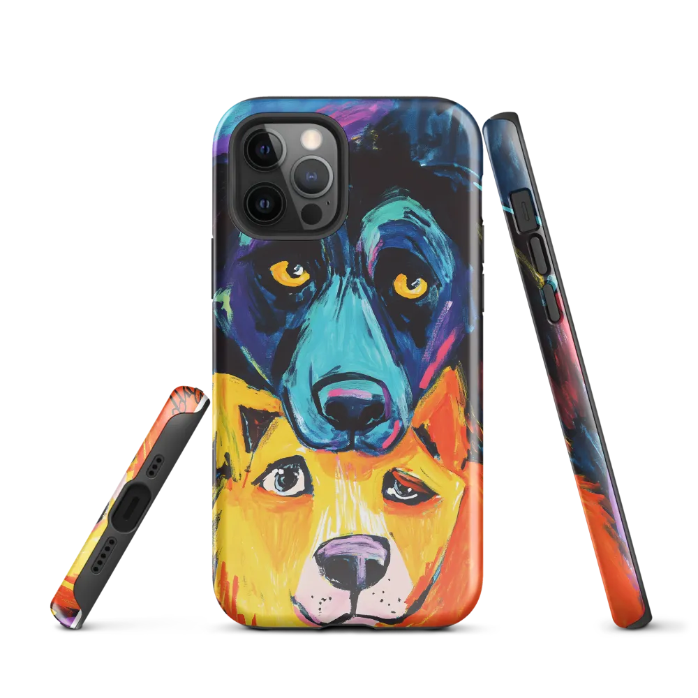 Vibrant Companions: An Expression of Canine Spirit | Phone Case |  12 Pro | Tough Case | Glossy
