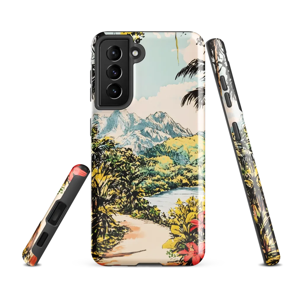 Tropical Serenity | Phone Case |  S21 FE | Tough Case | Glossy