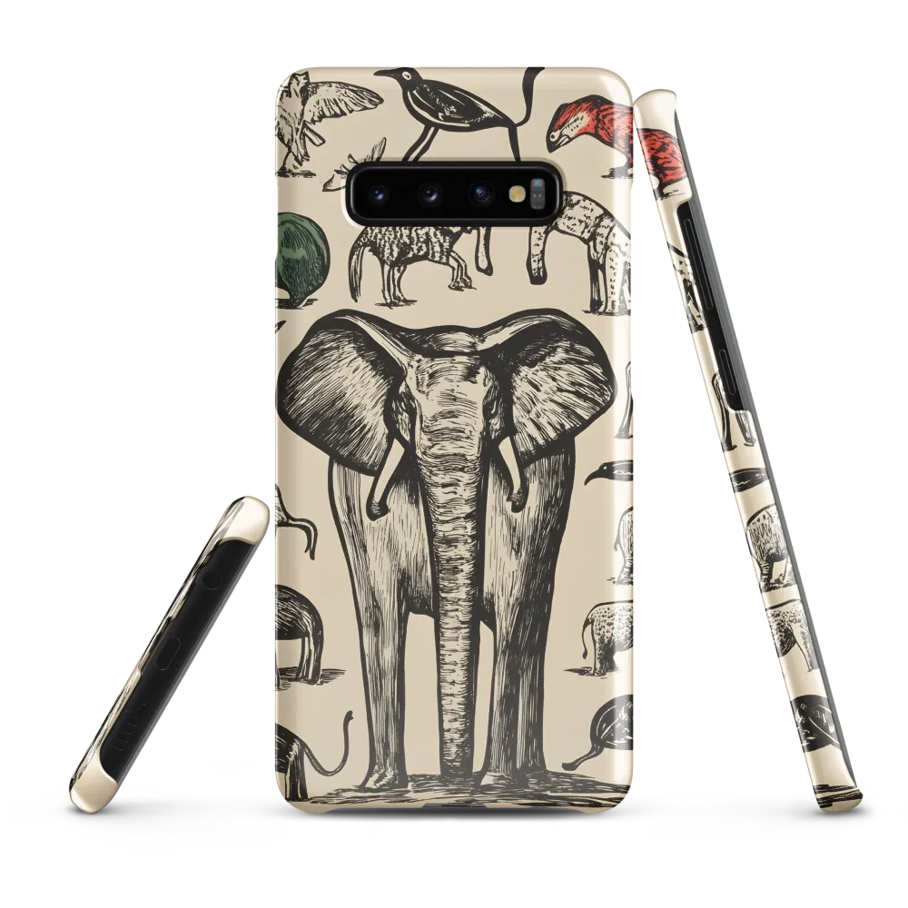 Whimsical Wildlife: A Linocut Journey | Phone Case |  S10 Plus | Snap Case | Glossy