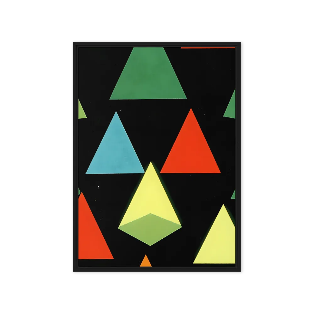 Geometric Harmony in Color | Canvas with Black Frame | 20″×28″