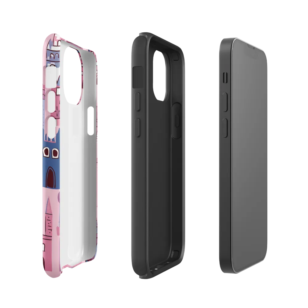 Whimsical Castles: A Playful Tapestry | Phone Case |  13 mini | Tough Case | Matte
