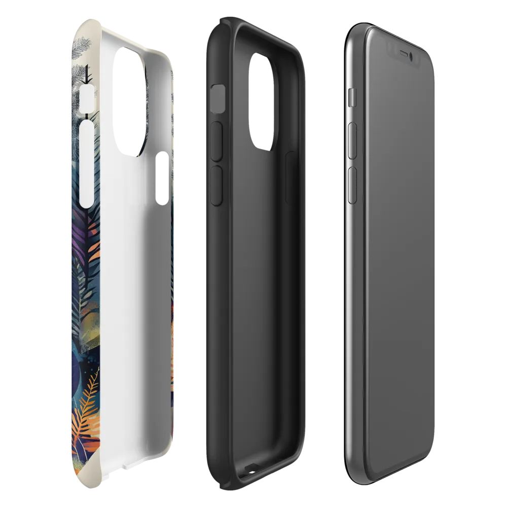 Majestic Serenity: A Geometric Forest Encounter | Phone Case |  11 Pro | Tough Case | Matte