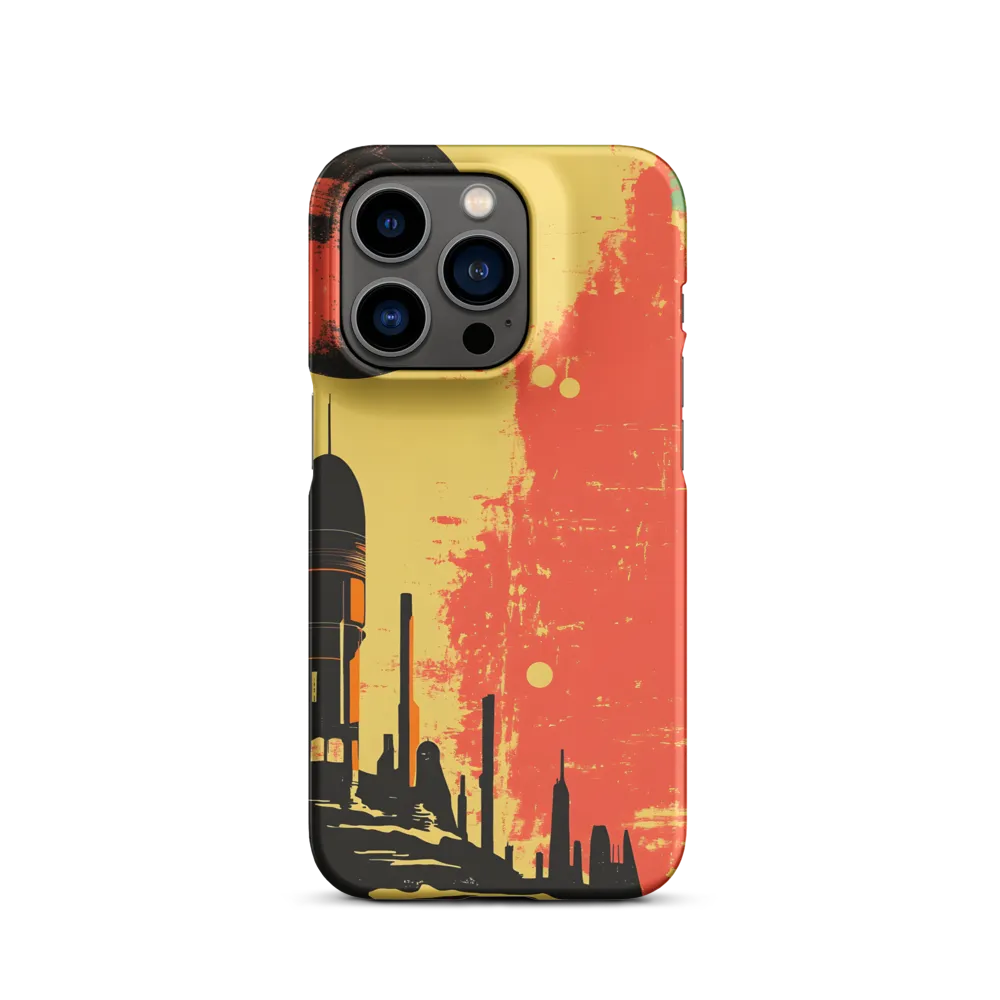 Journey to the Stars: A Retro-Futuristic Landscape | Phone Case |  14 Pro | Snap Case | Matte