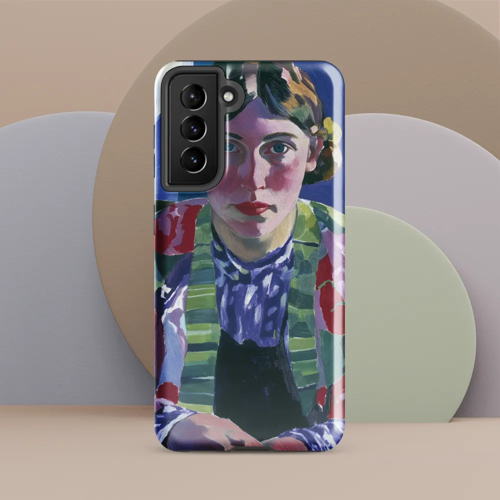 Vibrant Gaze: A Modernist Portrait