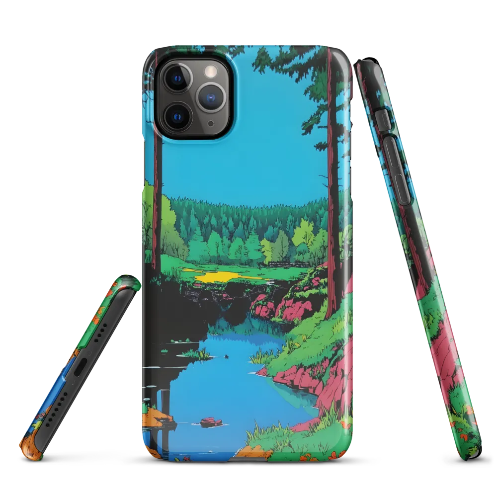 Tranquil Reflections: A Vibrant Landscape | Phone Case |  11 Pro Max | Snap Case | Glossy