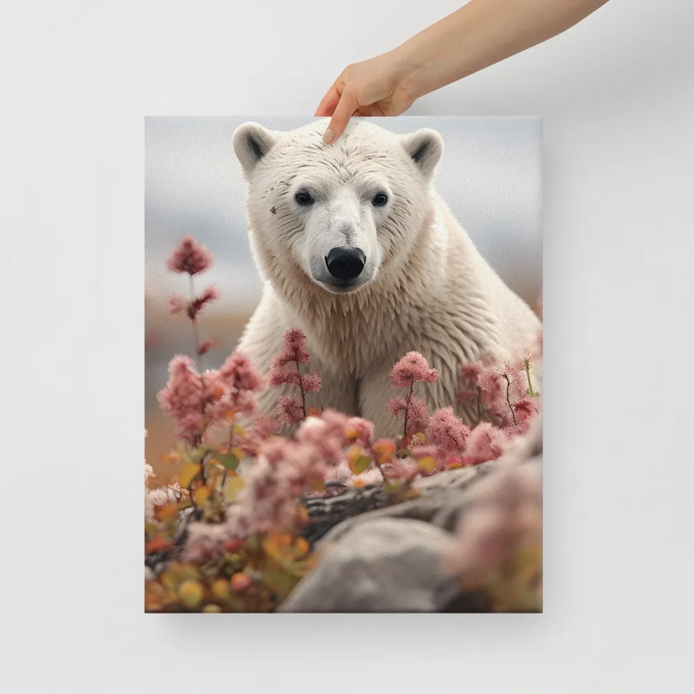 Curiosity Among Blooms: The Polar Bear