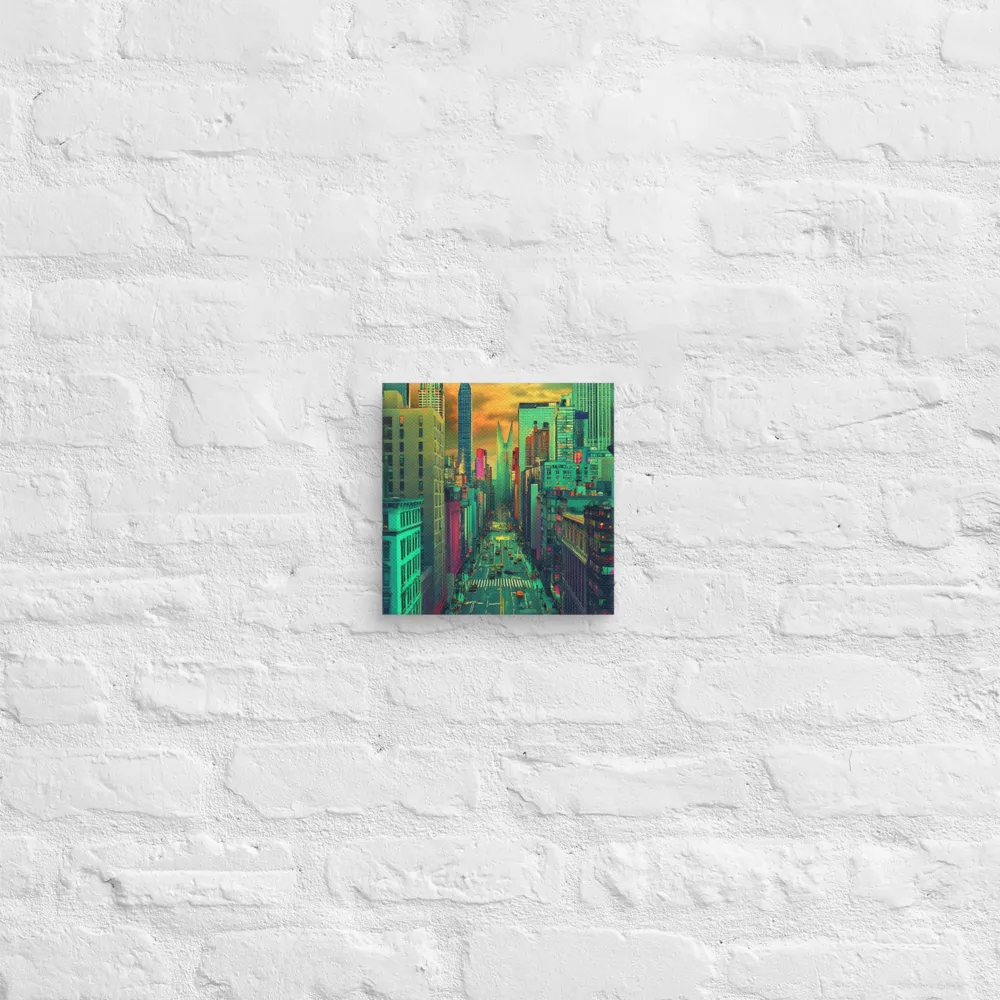 Urban Surrealism: Neon Dreams | Canvas | 8″×8″