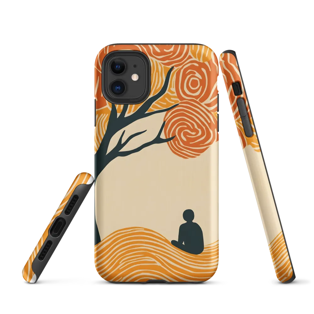 Silent Reflections under Swirling Leaves | Phone Case |  11 | Tough Case | Matte